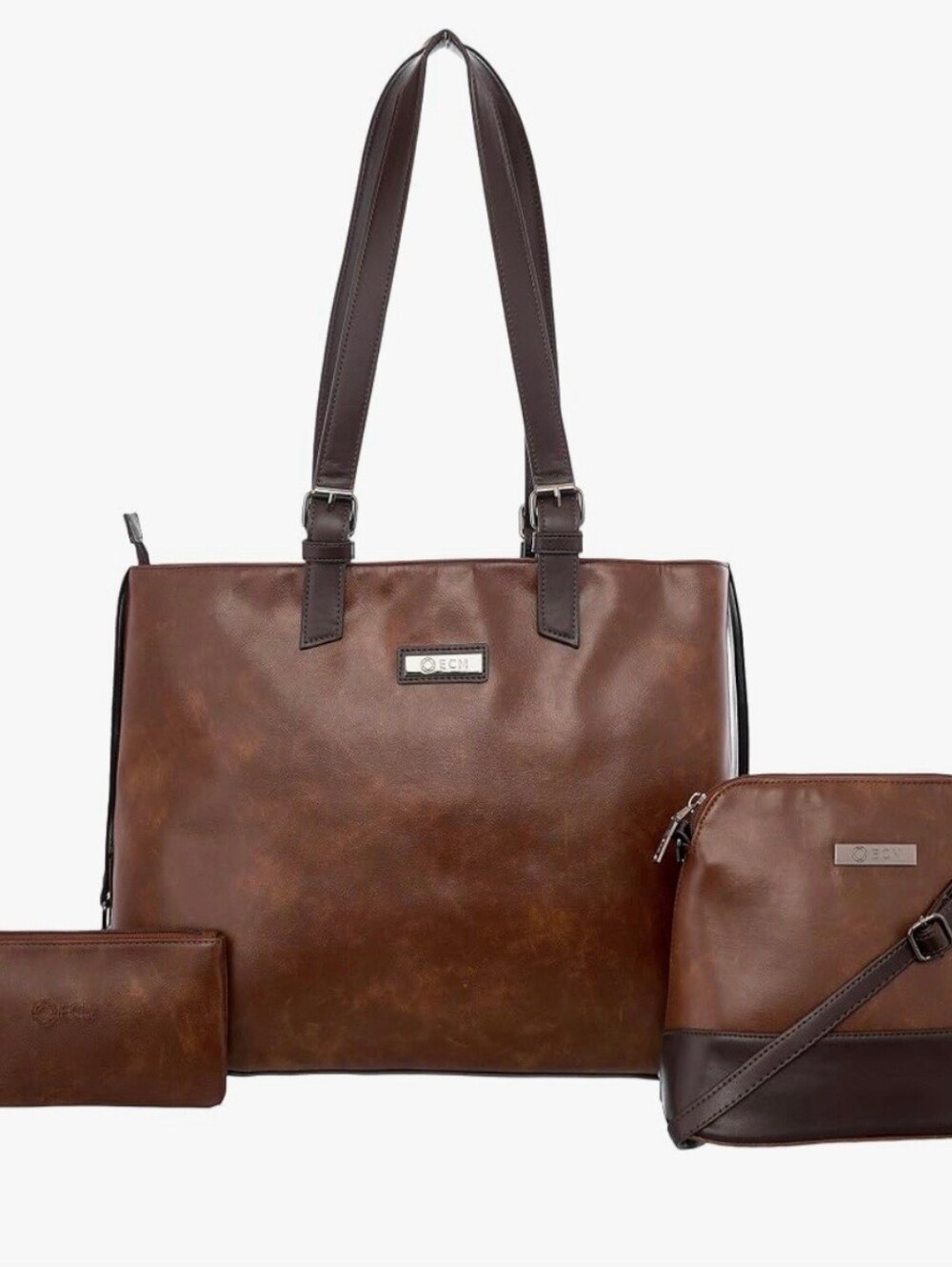 ECM 3pc Vegan Tote Set - #1465 - Picture 8 of 12